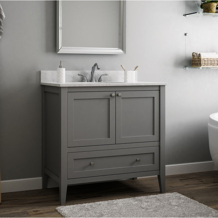 Beachcrest Home Galveston 36" Single Bathroom Vanity Base Only